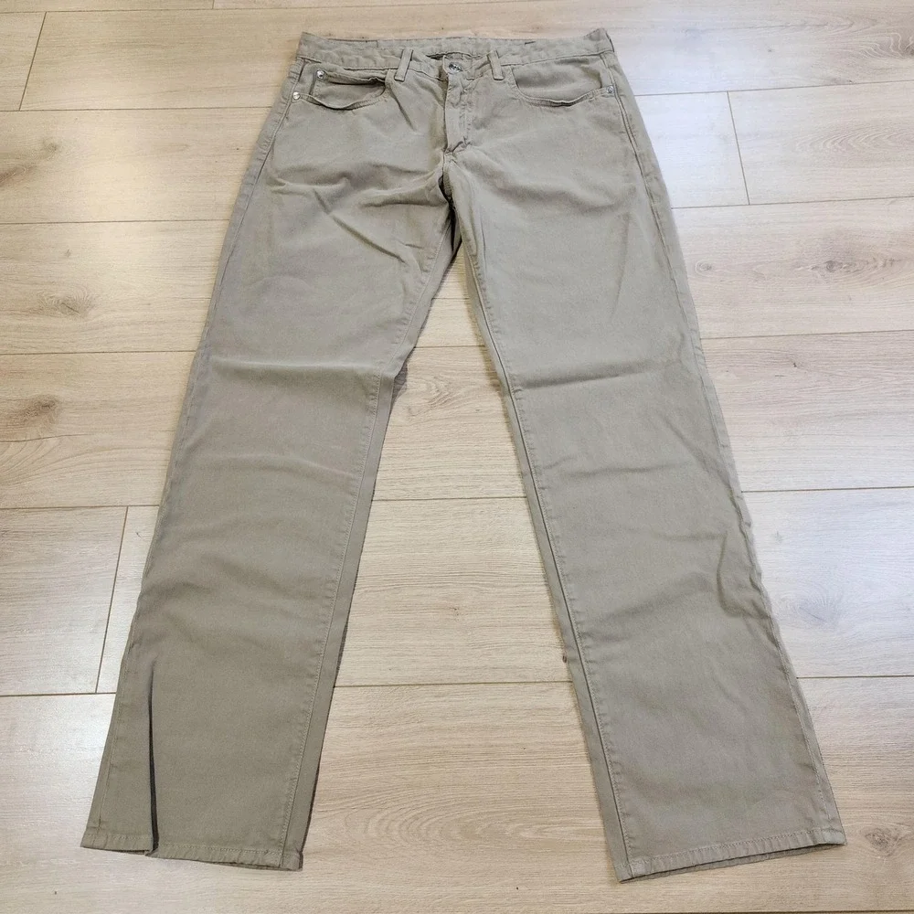Bonobos Pants Mens 34x32 Beige Straight Chino Stretch 5 Pocket Casual USA Made